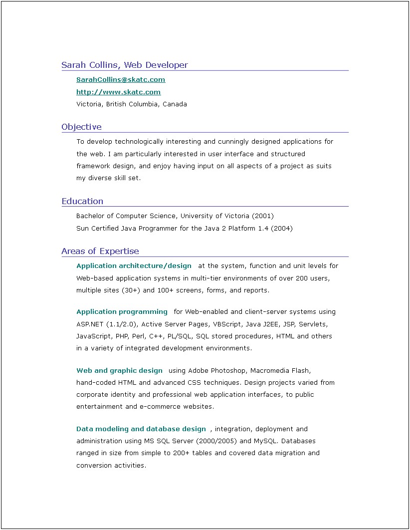 Ms Computer Science Resume Samples