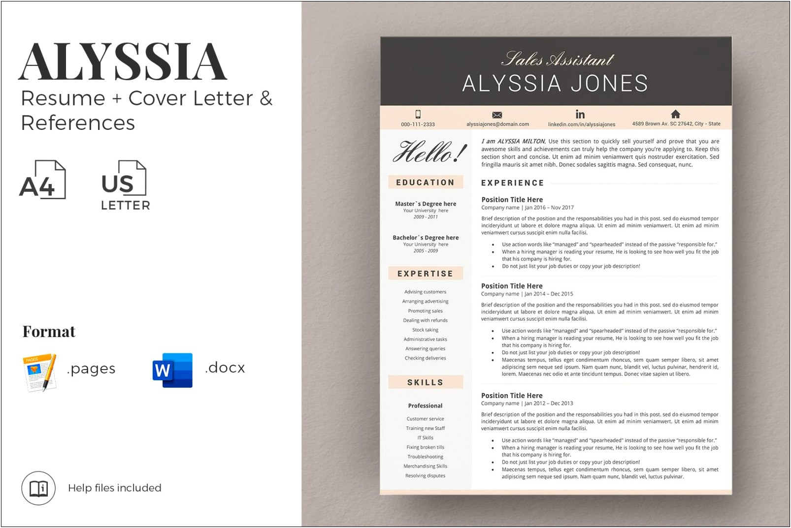 Ms Word Resume Templates Cover Letter