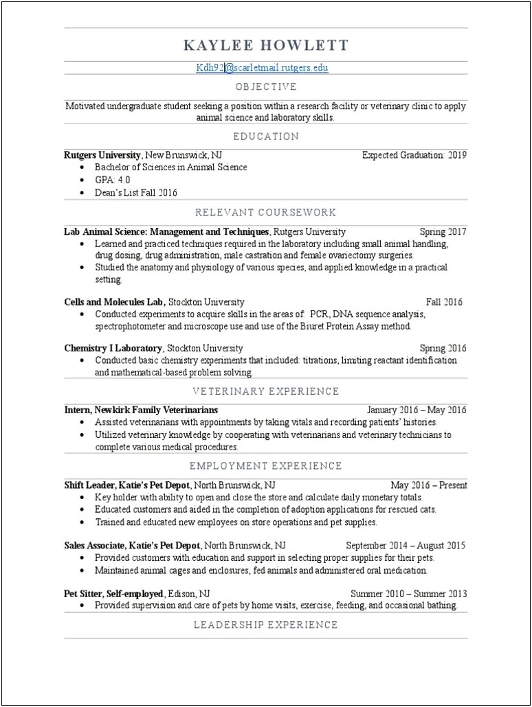 Name Of Skill Using Microscopes For Resume