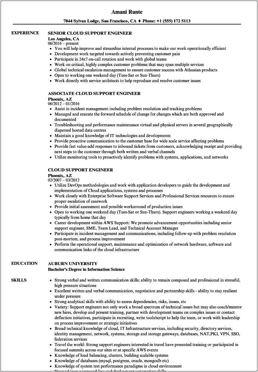 Network Admin Resume For 5 Year Experience