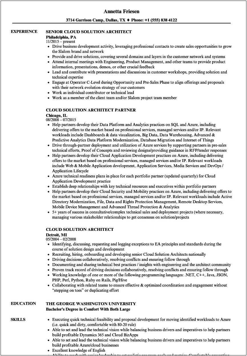 Network Security Architect Resume Sample