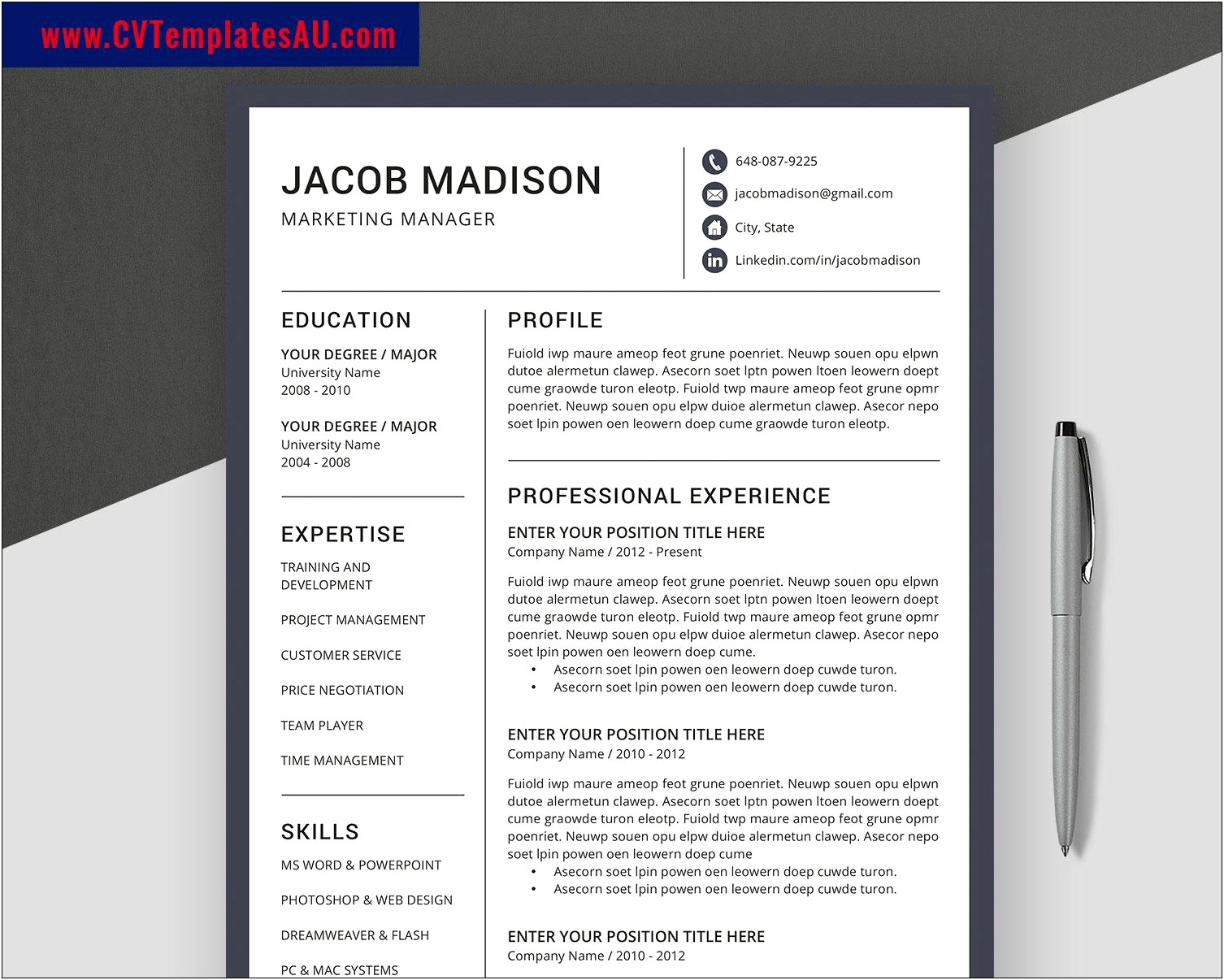New References Page For Resume Example