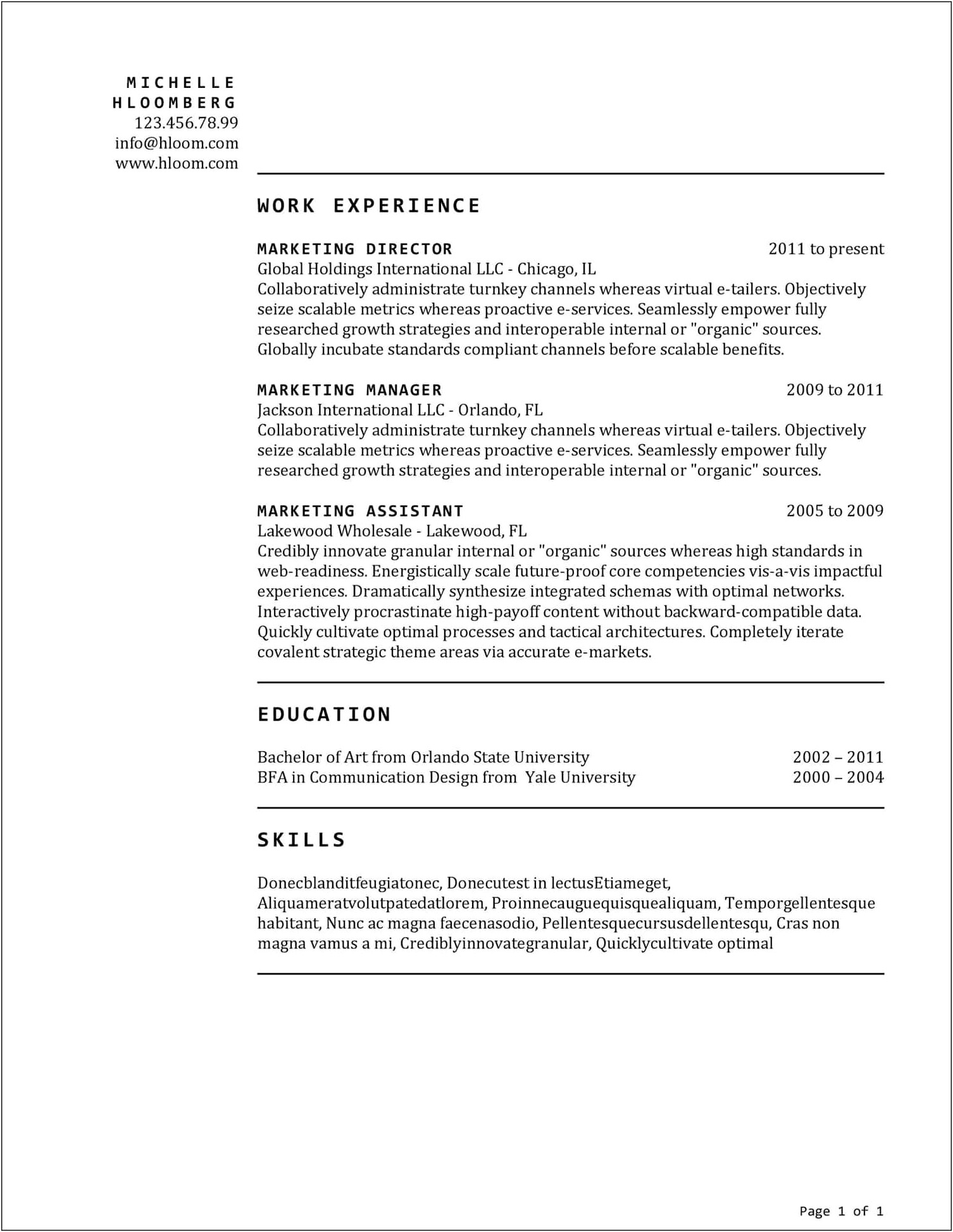 No Charge Free Resume Templates