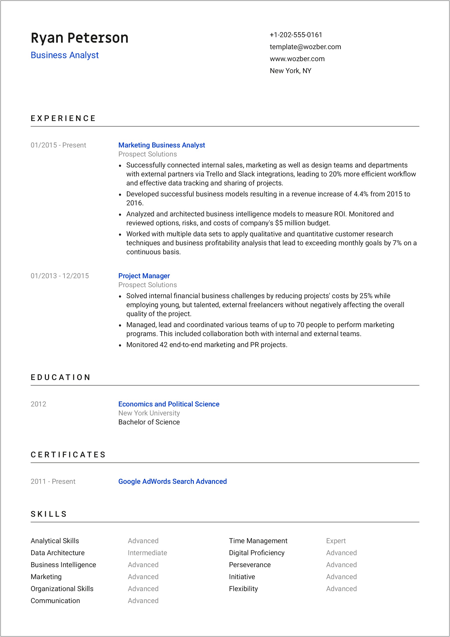 No Download No Charge Resume Templates