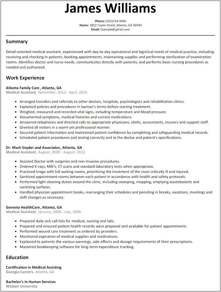 No Experince Resume Examples 2019