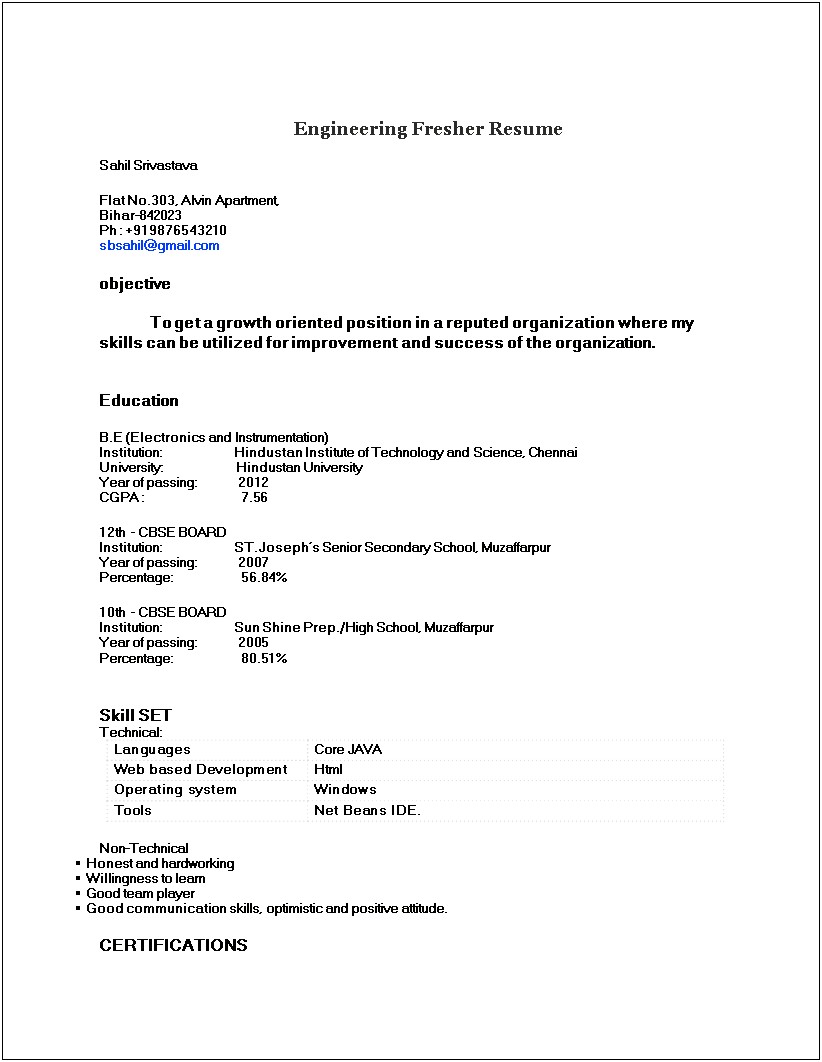 Non Technical Skills For Engineers Resume