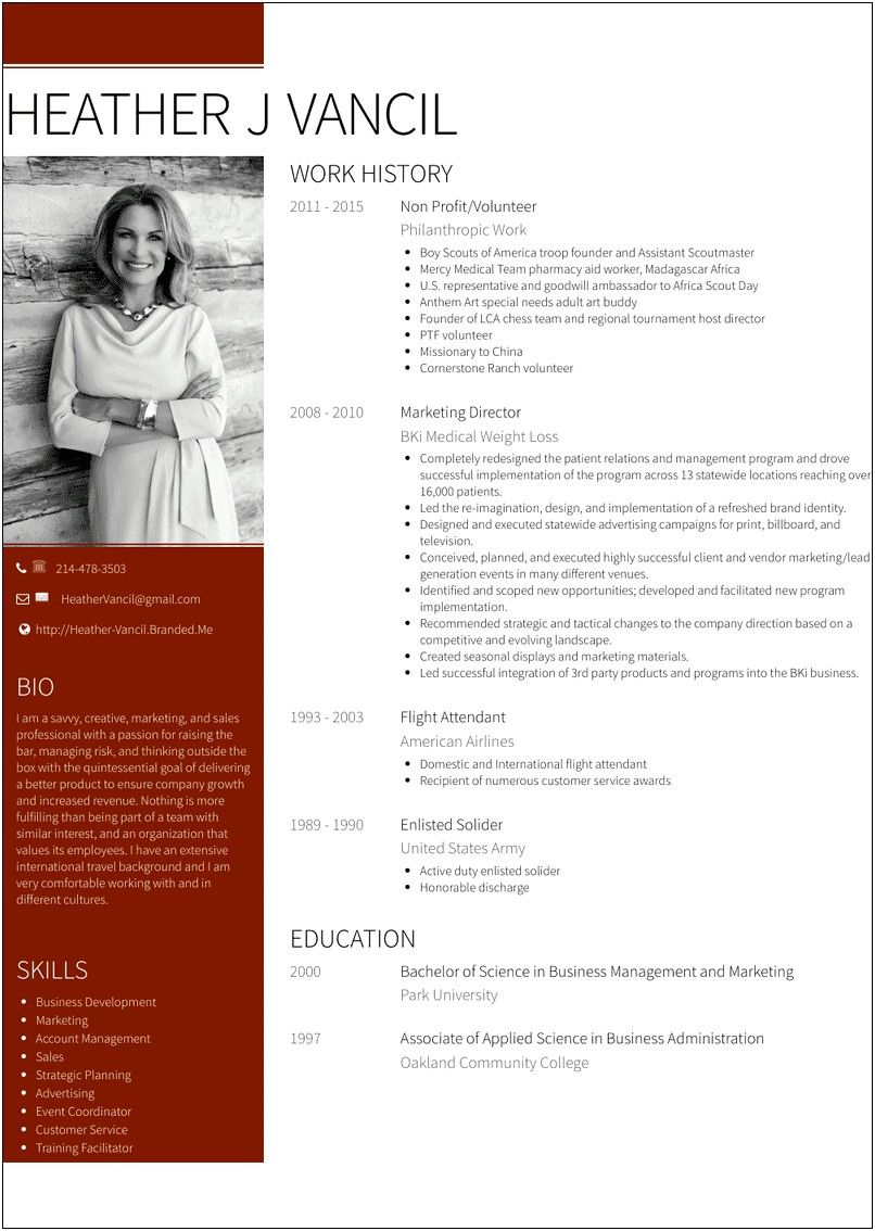 Nonprofits Organization Professional Work Experience Sample Resume