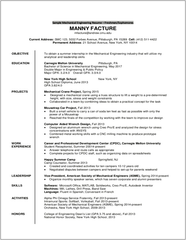 Ntramural Sports Official Resume In Word Format