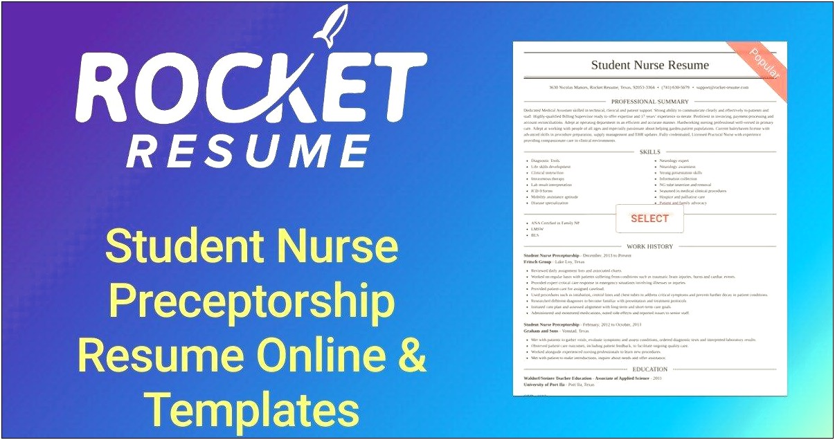 Nurse Preceptor Job Description For Resume