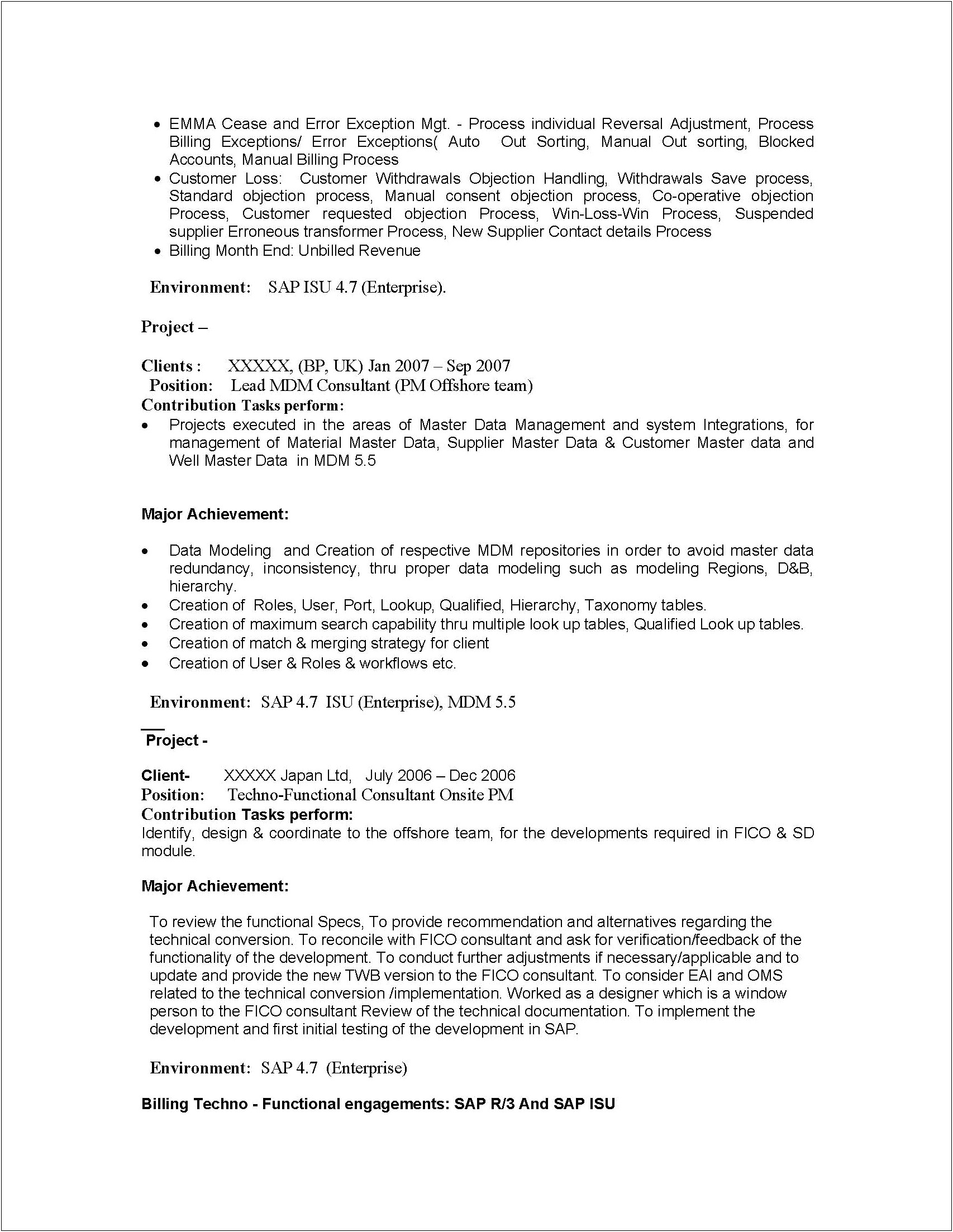 Objection In A Resume Examples