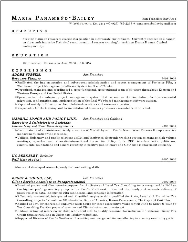 Objective For A Paraeducator Resume