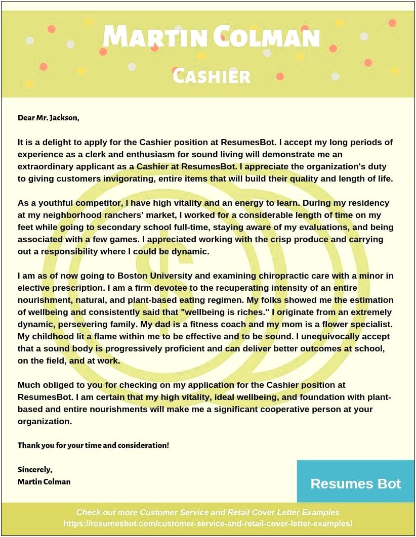 Objective For A Resume For A Cashier Job