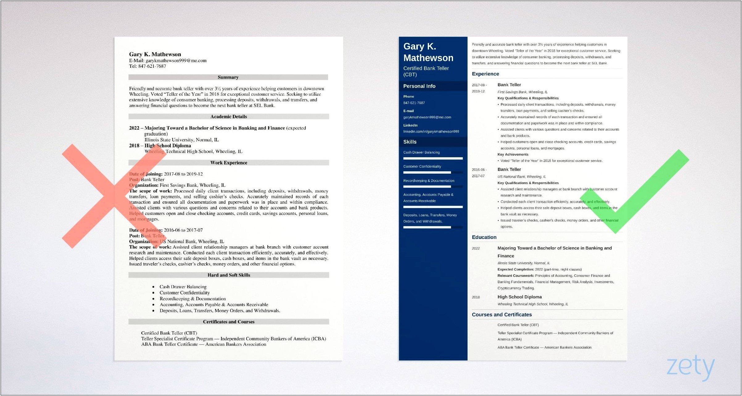 Objective For A Teller Position On Resume