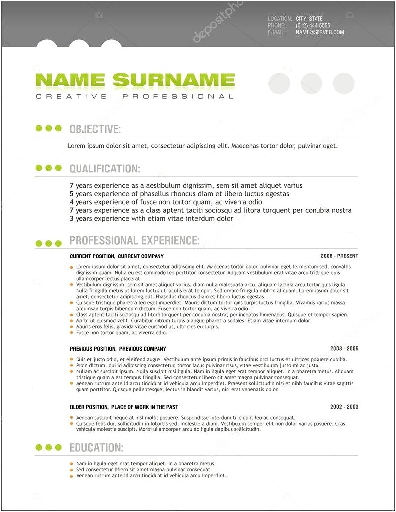 Objective For Creative Career Resume