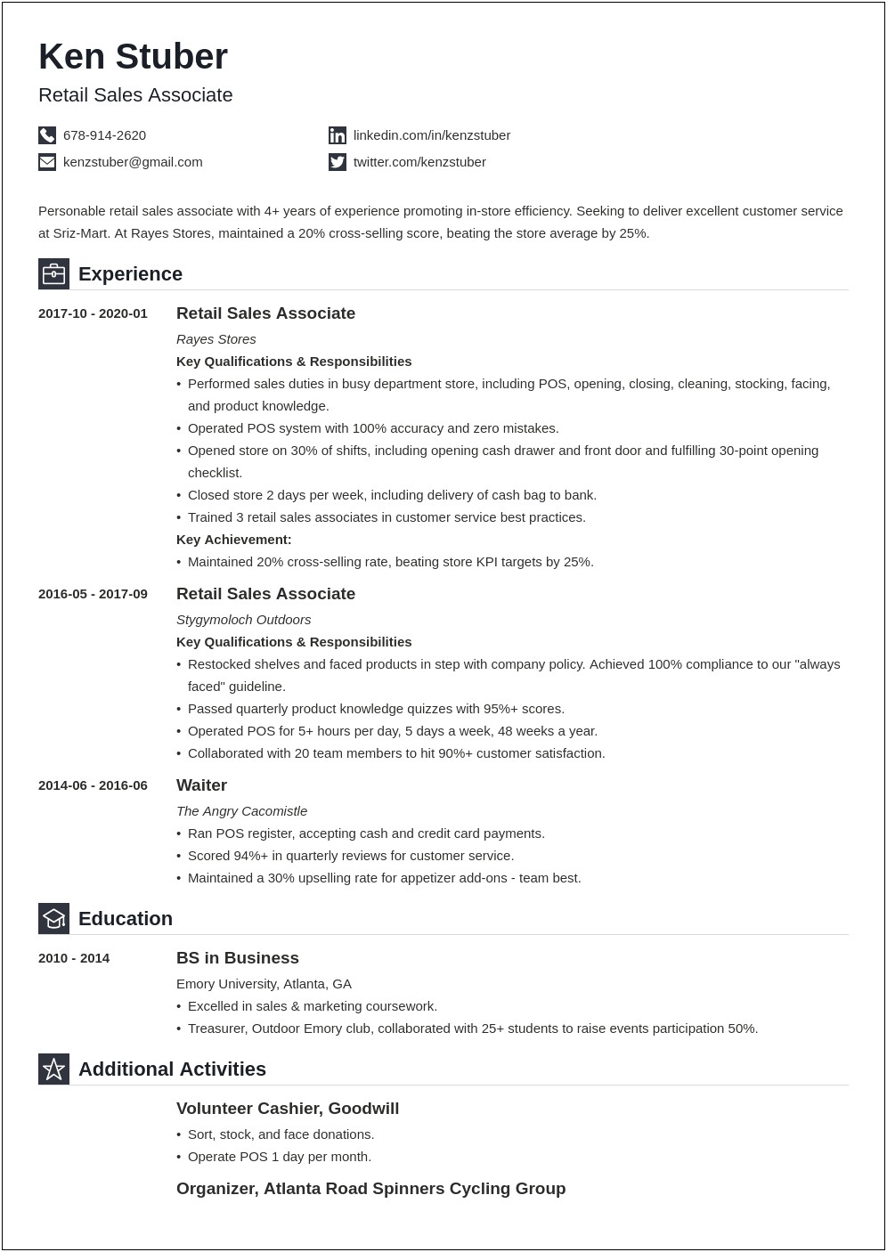 Objective For Fashion Retail Resume