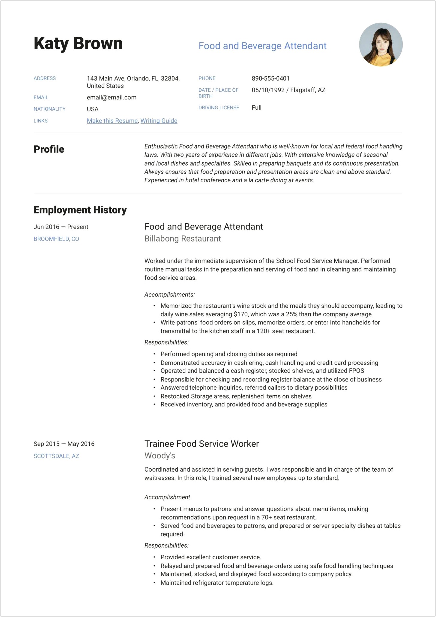 Objective For Food Manufacturing Resume