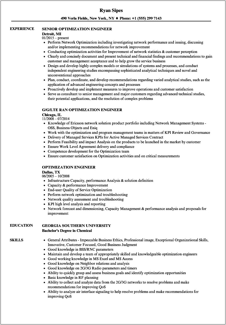 Objective For Localization Engineer Resume