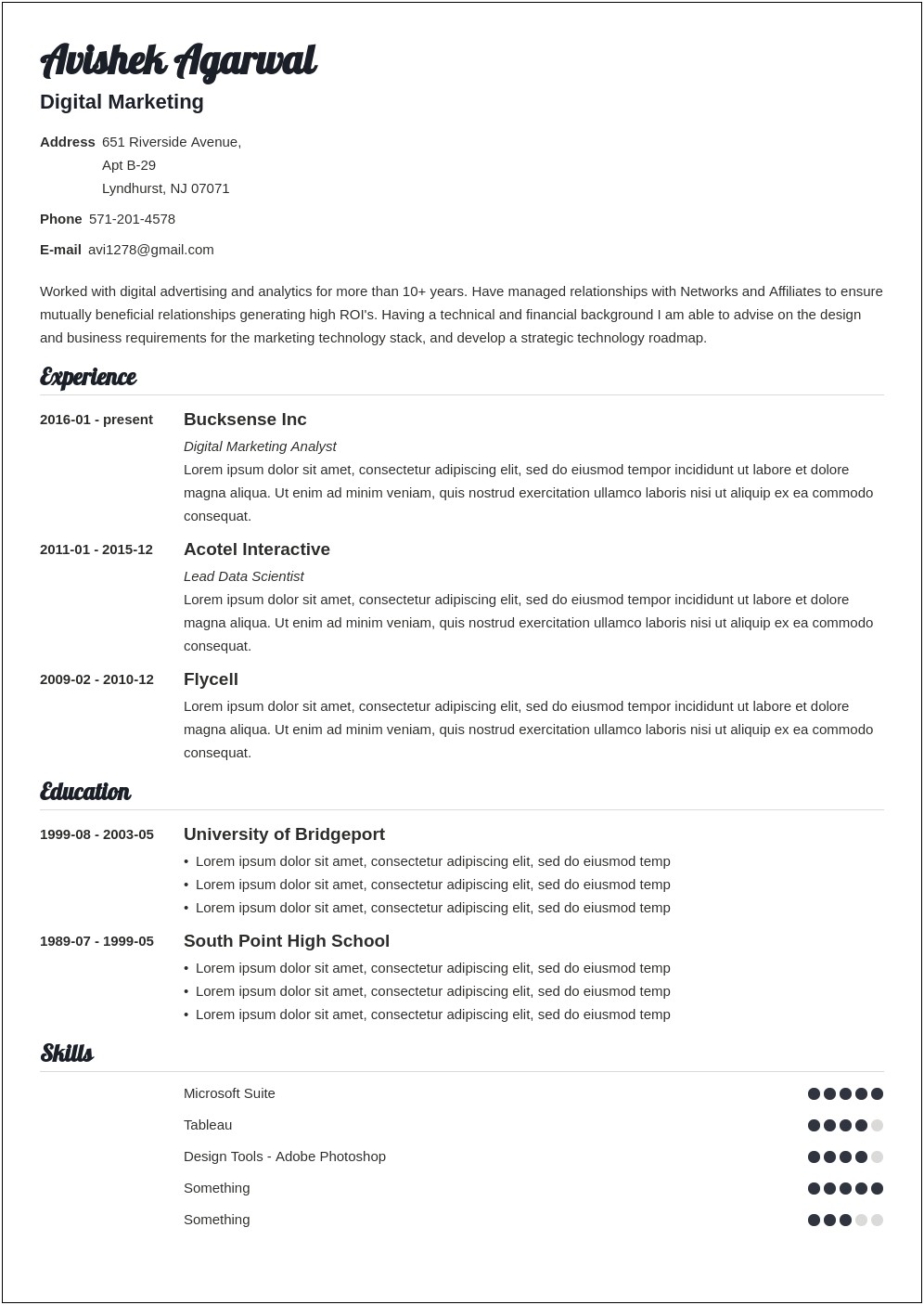 Objective For Marketing Resume Entry Level