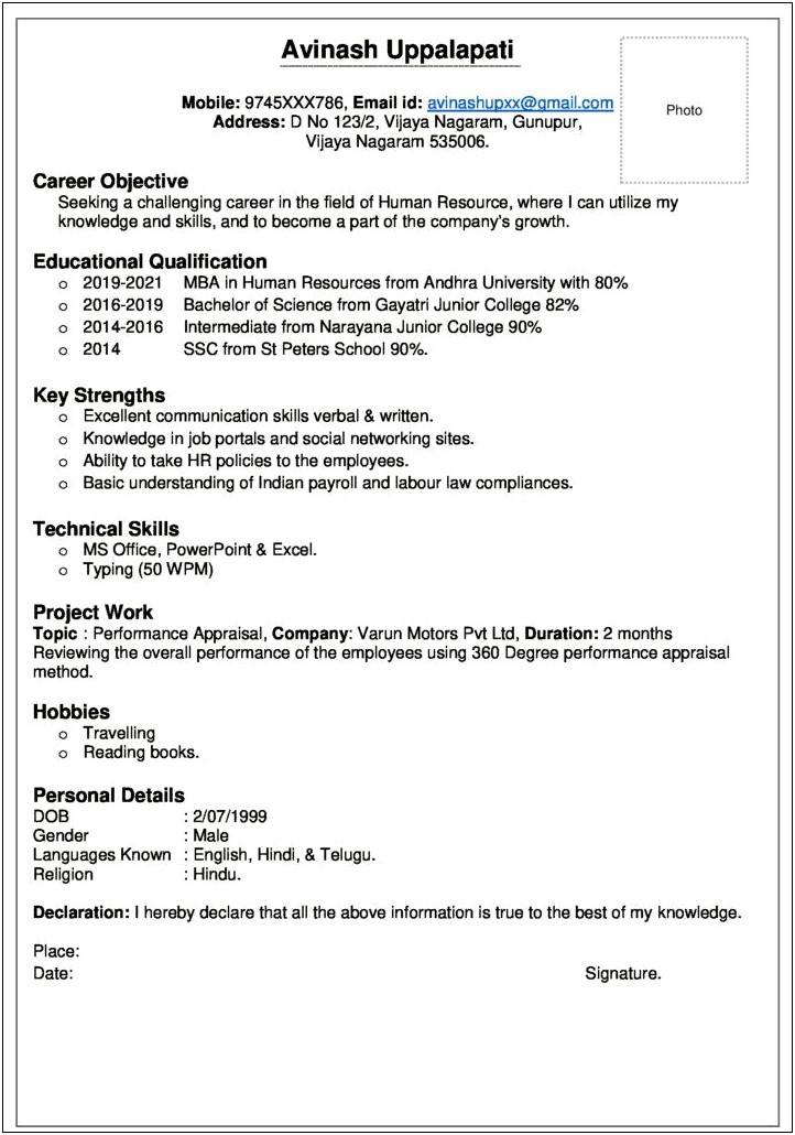 Objective For Mba Application Resume