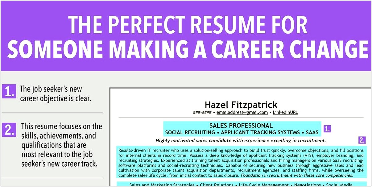 Objective For Resume Career Change Health