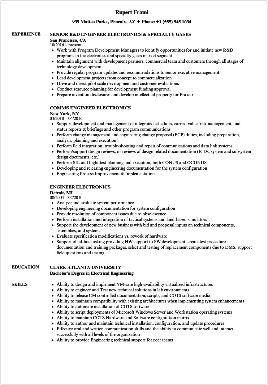 Objective For Resume Electronic And Communication Engineering