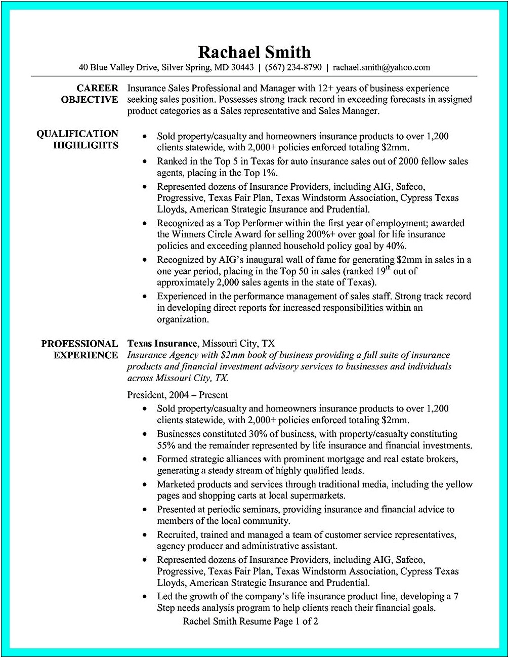 Objective For Resume For Claims Adjuster