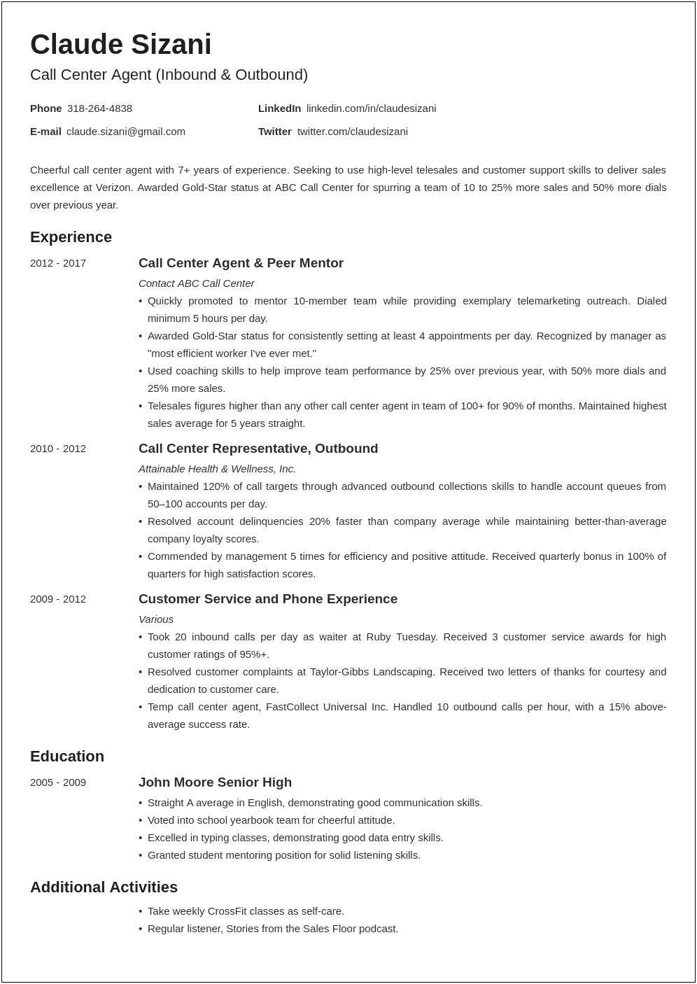 Objective For Resume For Landscaping