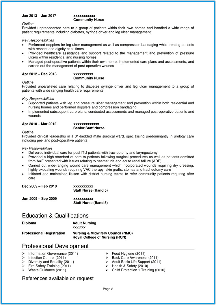 Objective For Resume For Nursing School