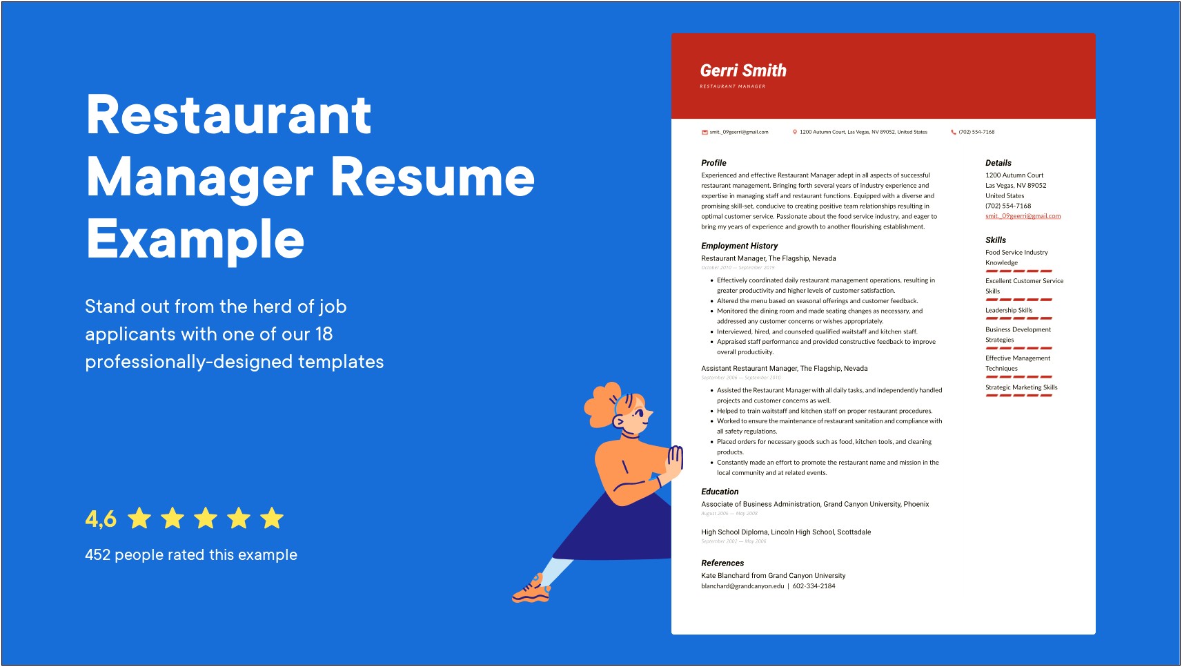Objective For Resume For Restaurant Manager