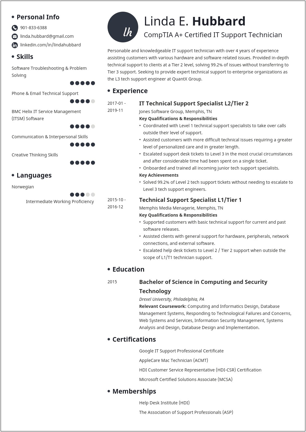 Objective For Resume For Technical Support