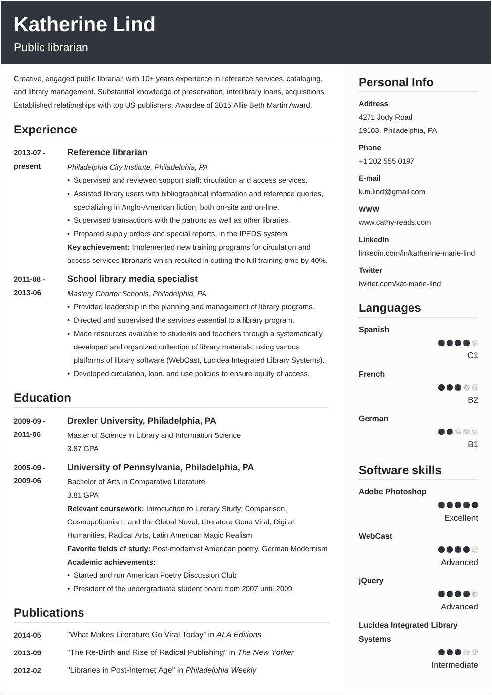 Objective For Resume Library Assistant