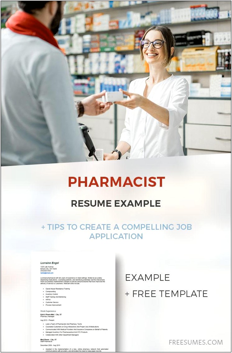 Objective For Retail Pharmacist Resume