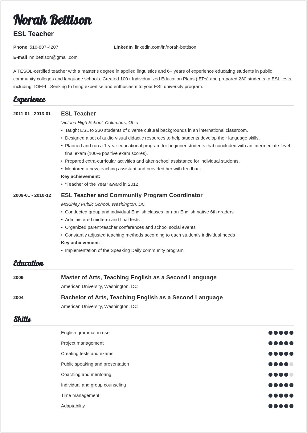 Objective In Resume For Abroad