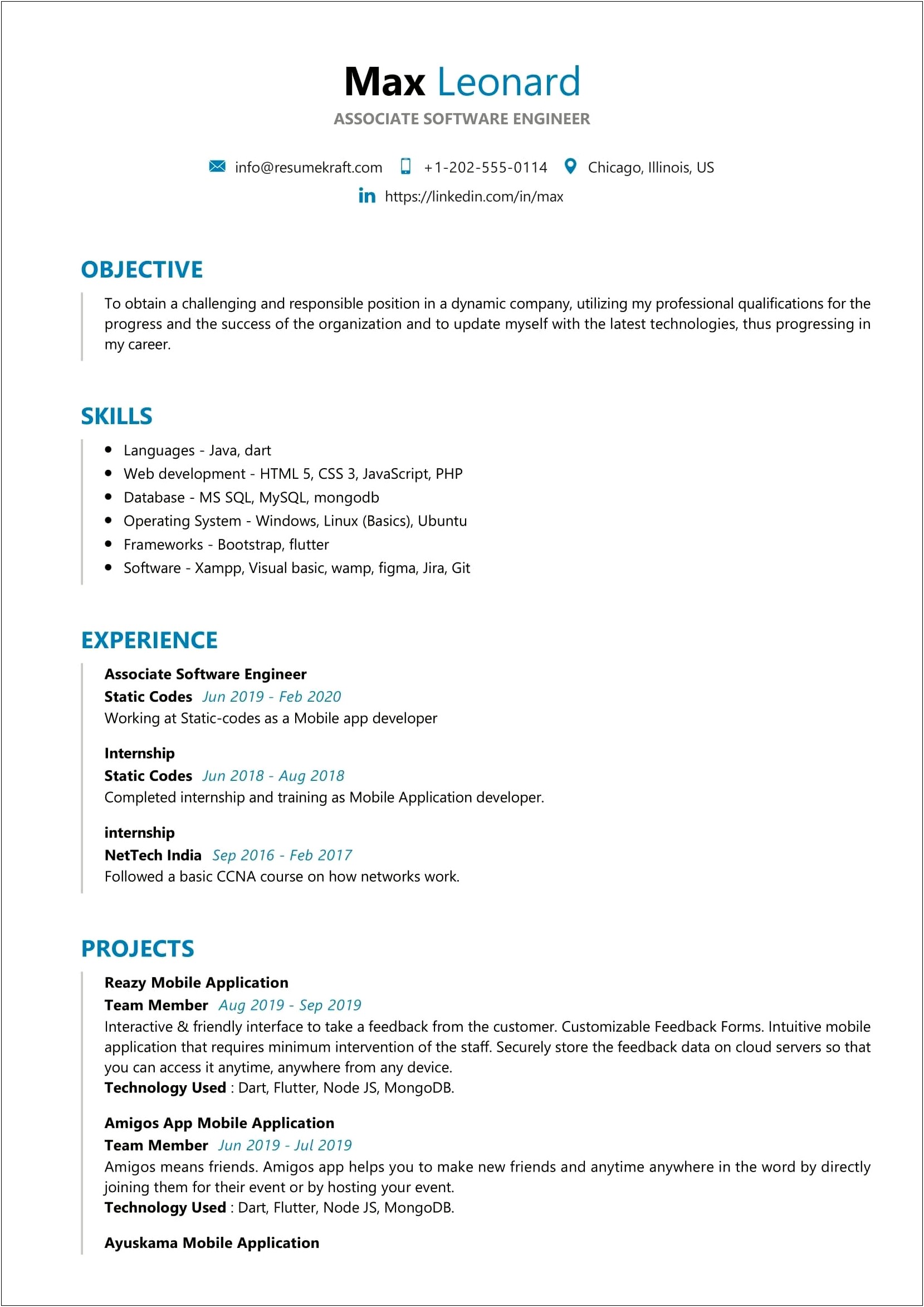 Objective In Software Engineer Resume