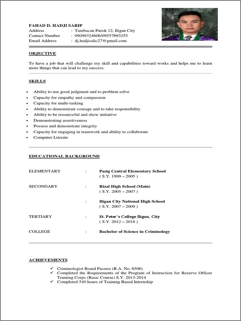 Objective Of Criminology In Resume