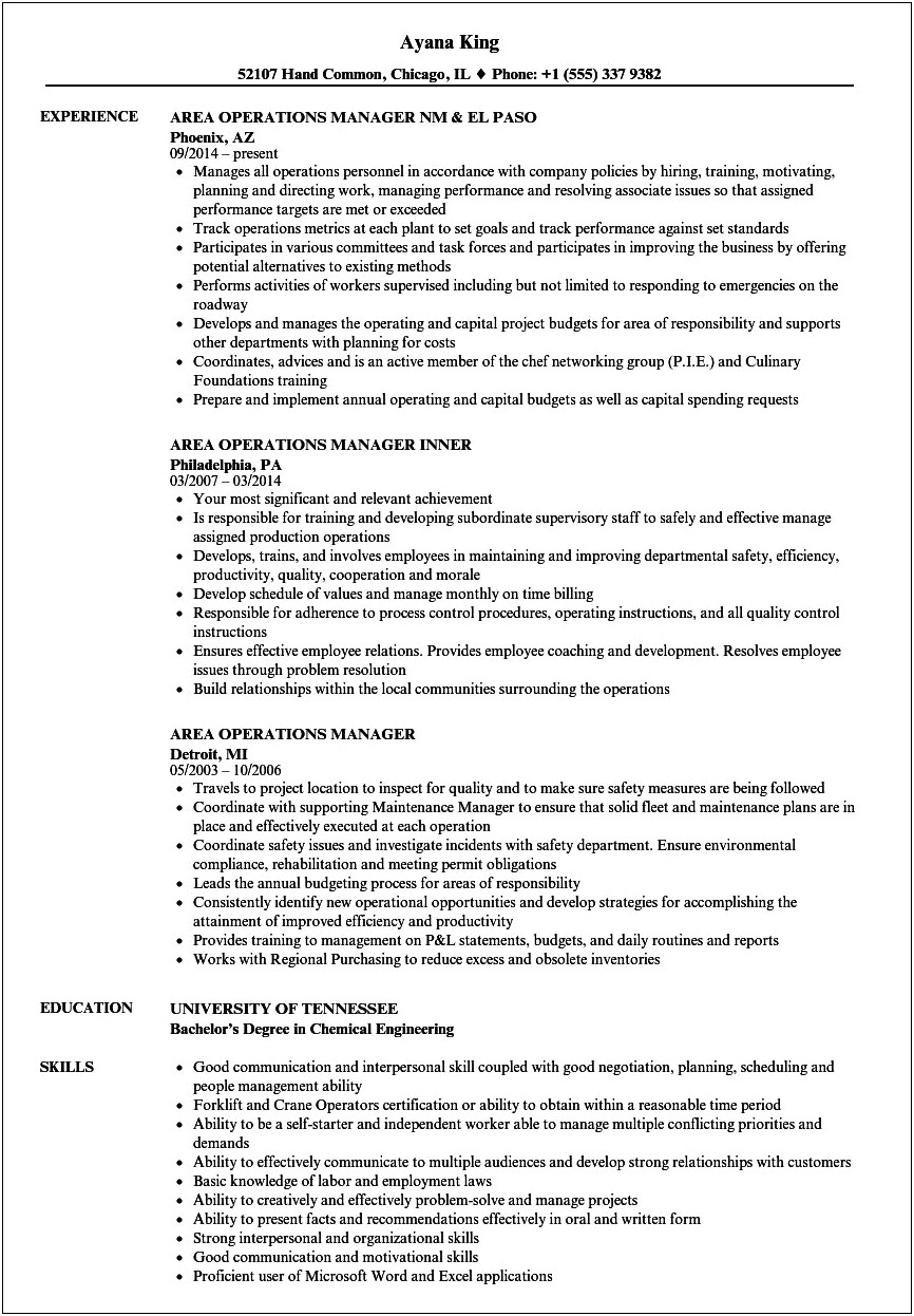 Objective On A Resume Examples Refinery Jobs