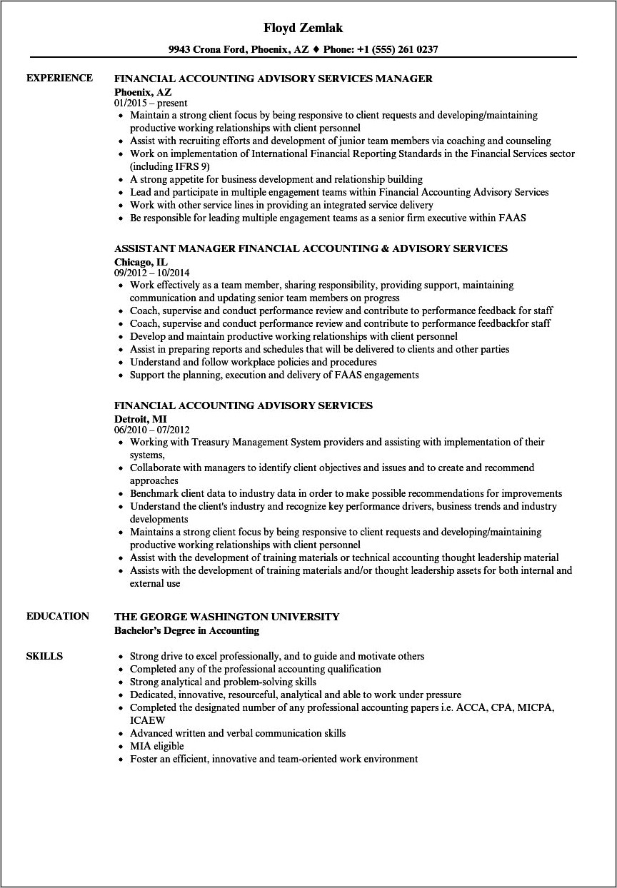 Objective On Resume Examples Accounting