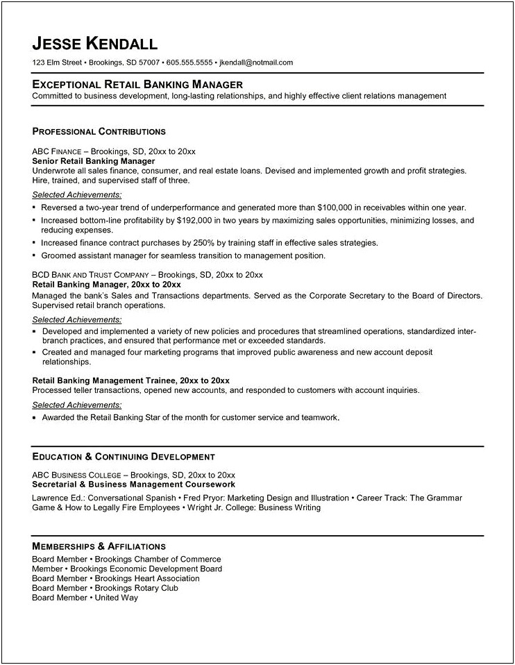 Objective Title For Resume Examples