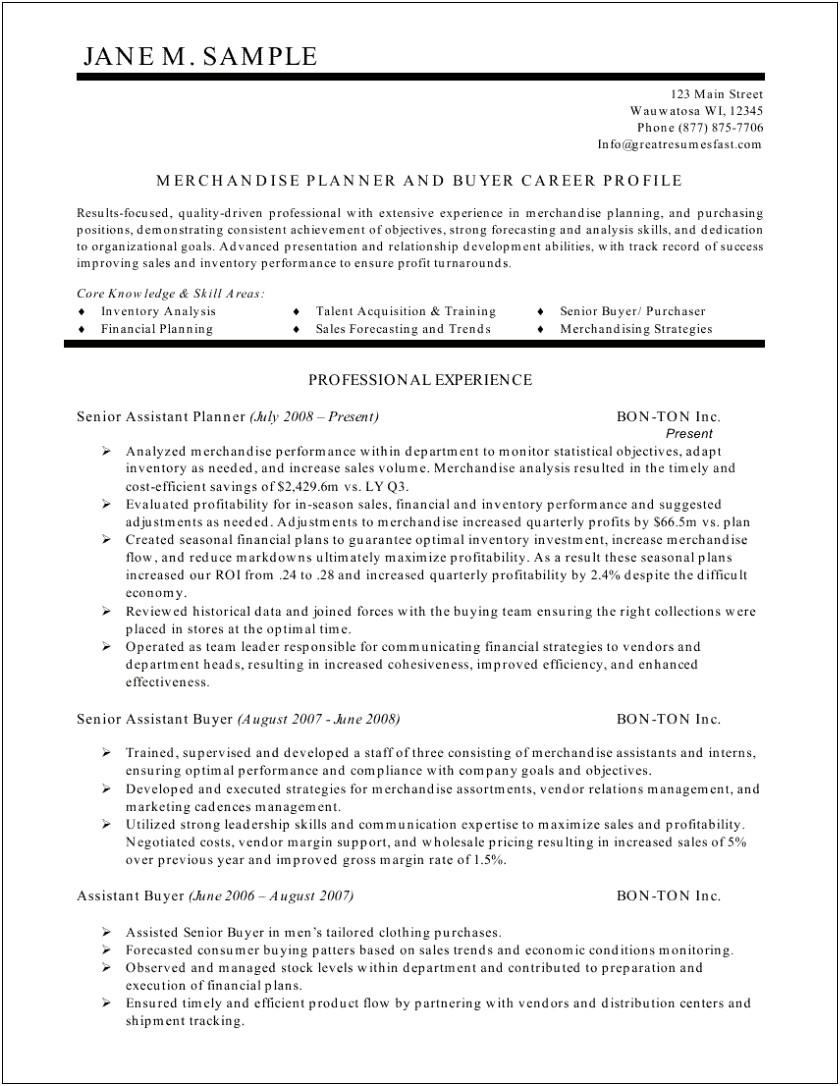Objectives For Resumes For Retail Jobs