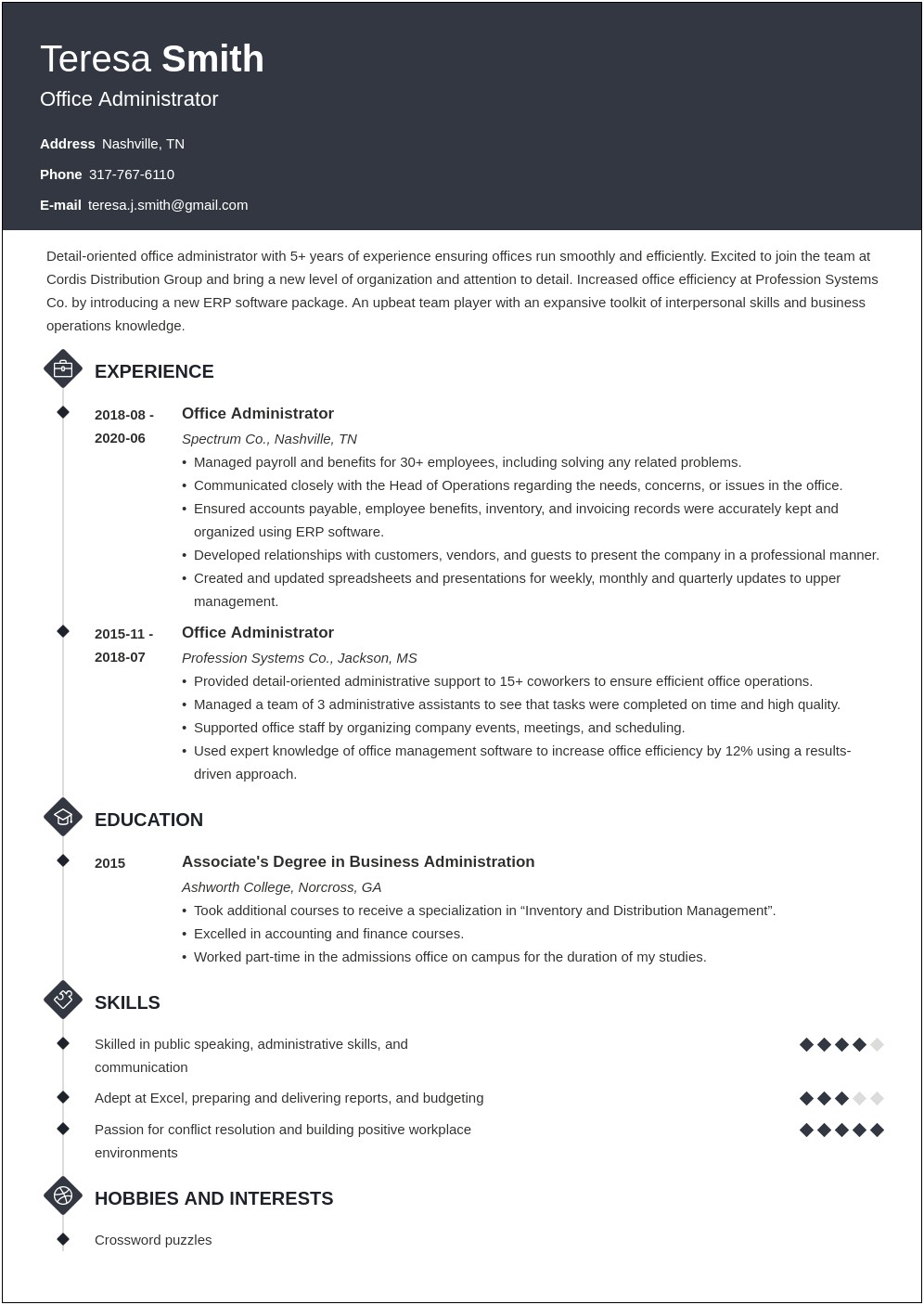 Office Administrators Job Outstanding Description For Resume