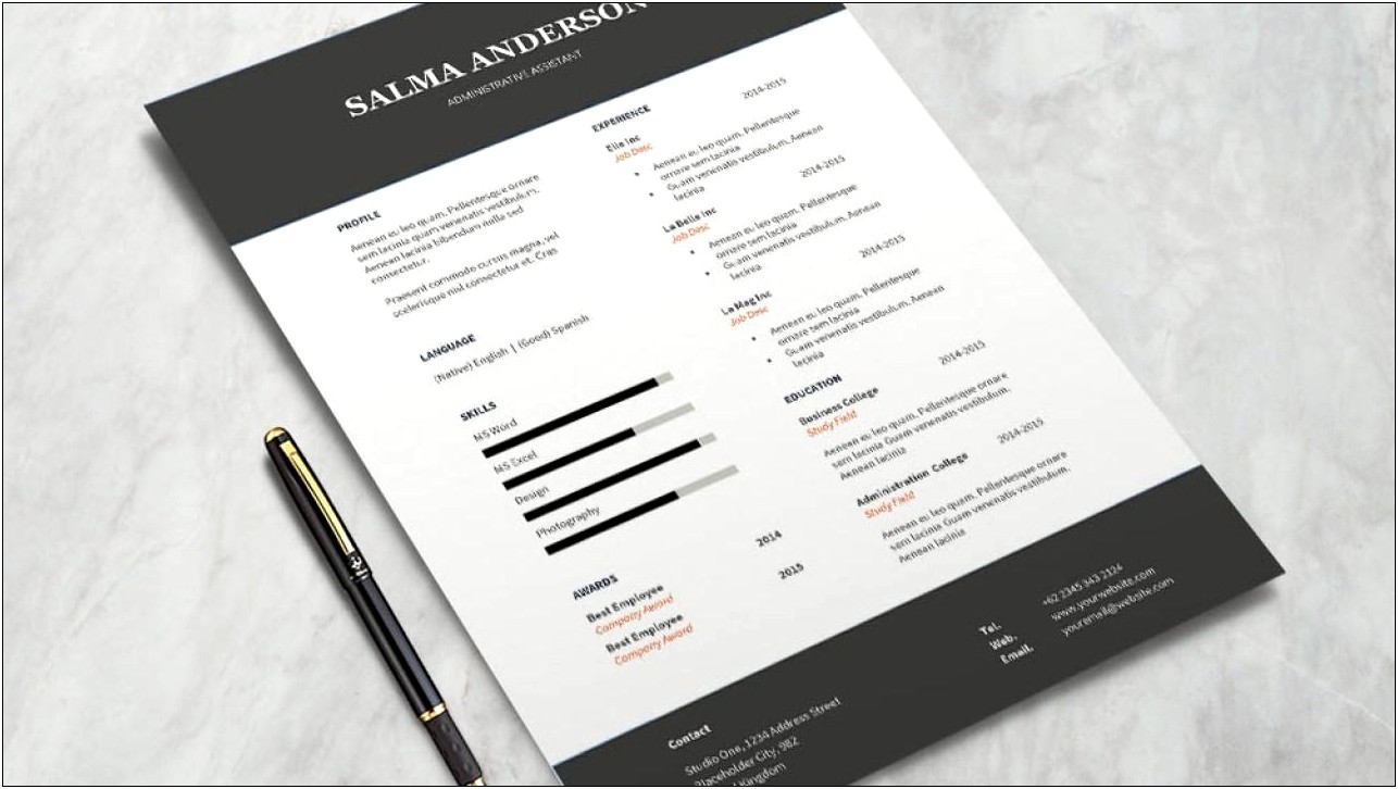 Office Assistant Resume Template Free