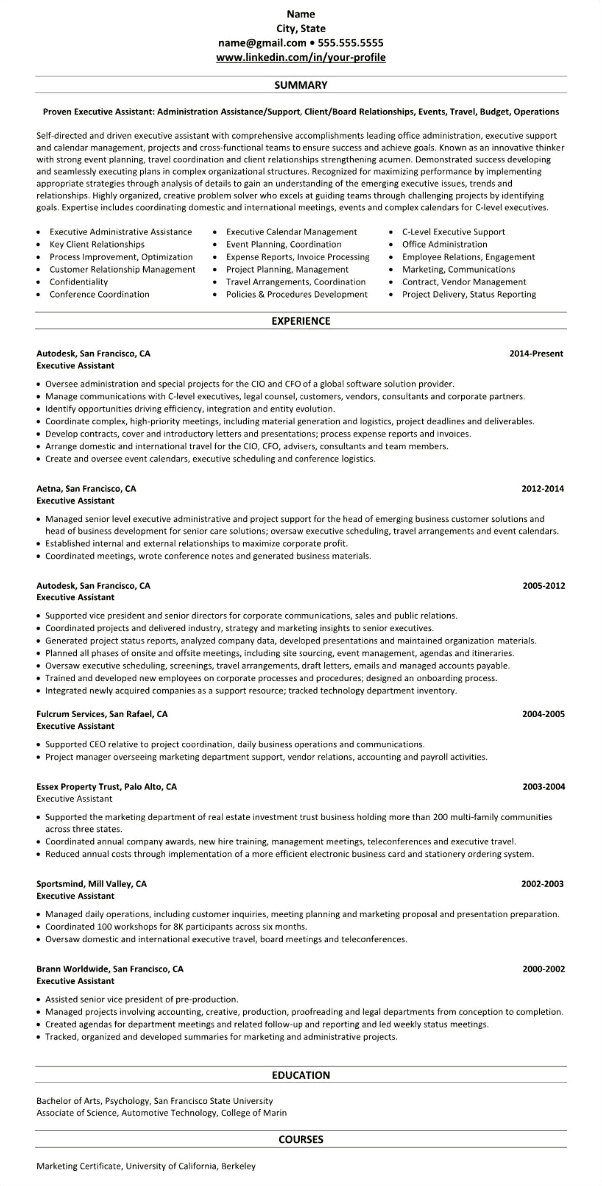 Office Manager Professional Summary Resume