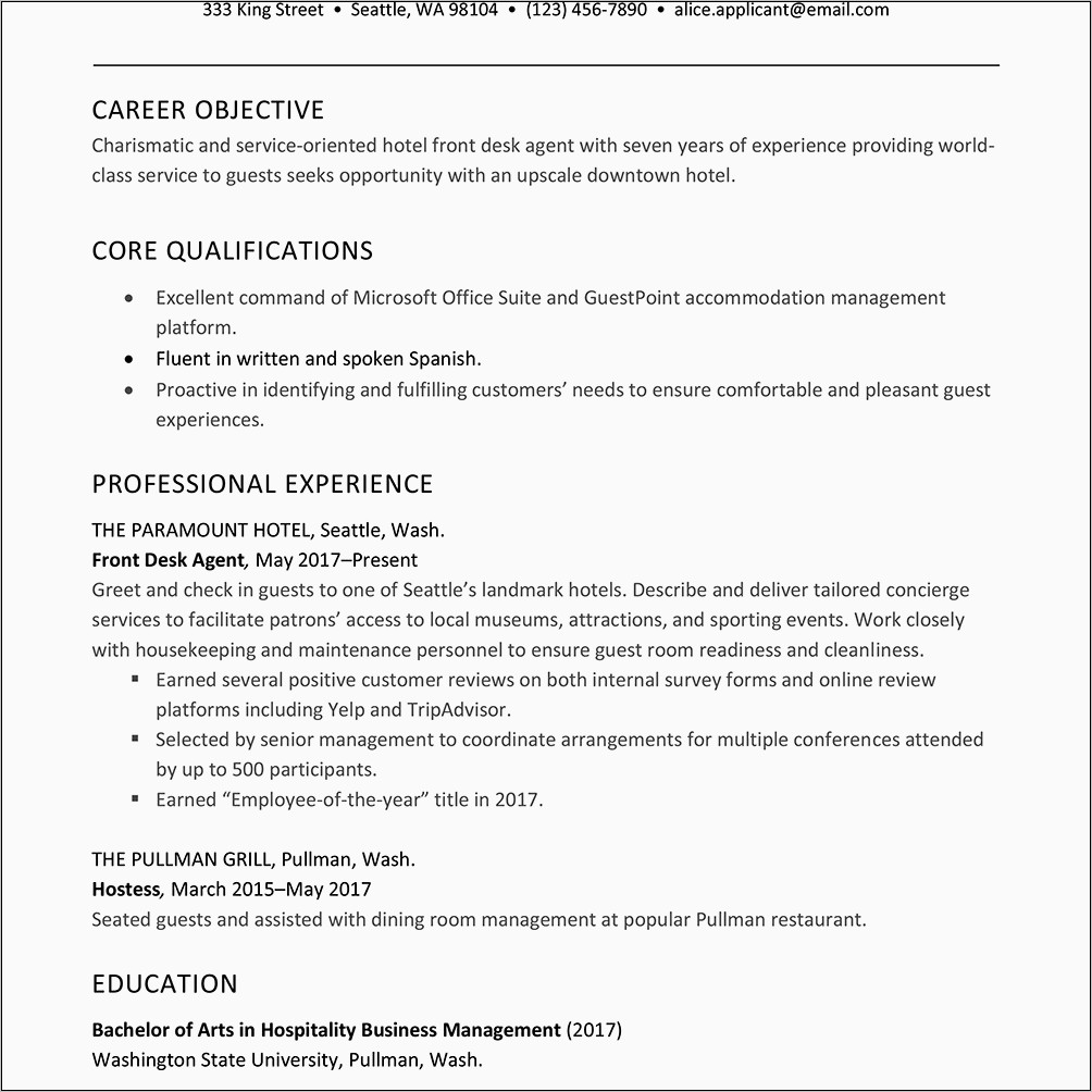 Office Receptionist Objective On Resume