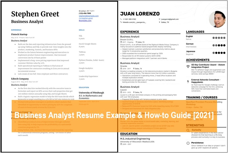 Oil And Gas Business Analyst Resume Sample