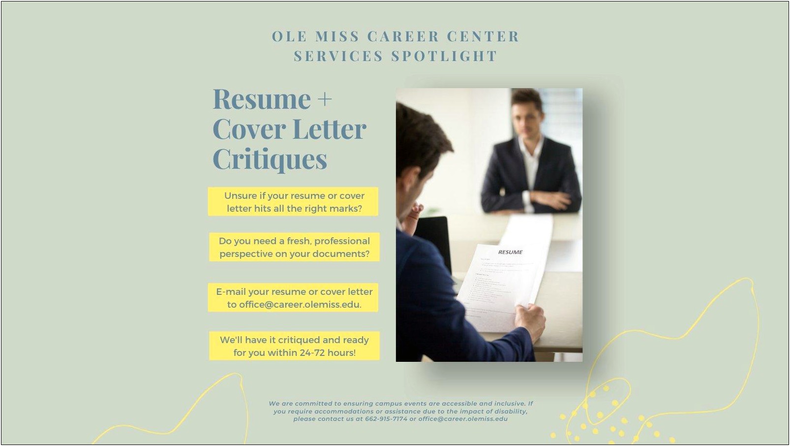 Ole Miss Career Center Resume Template