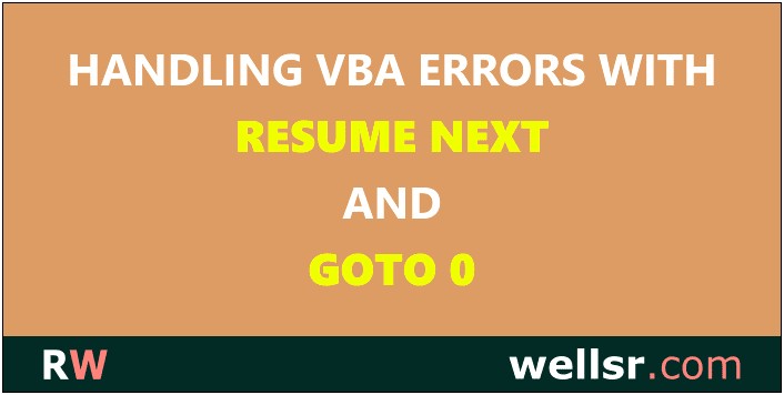 On Error Resume Next Not Working In Vbs