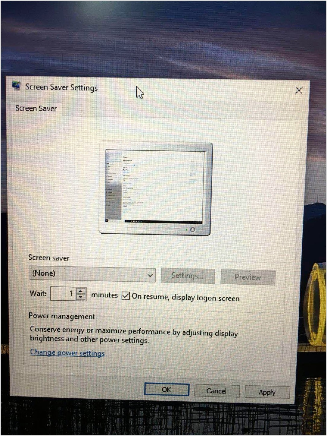 On Resume Display Logon Screen Not Working