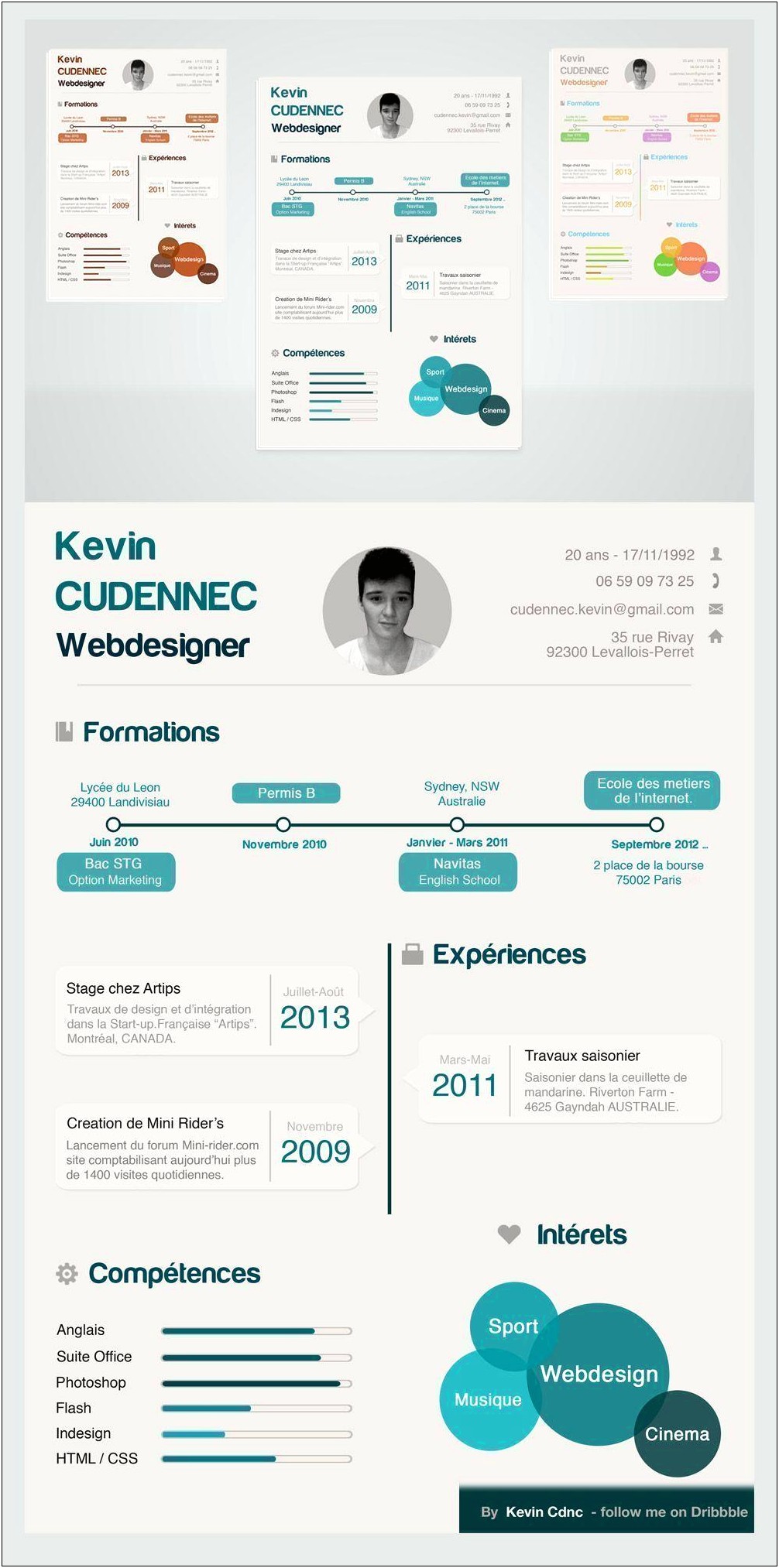 Online Free Resume Template Psd