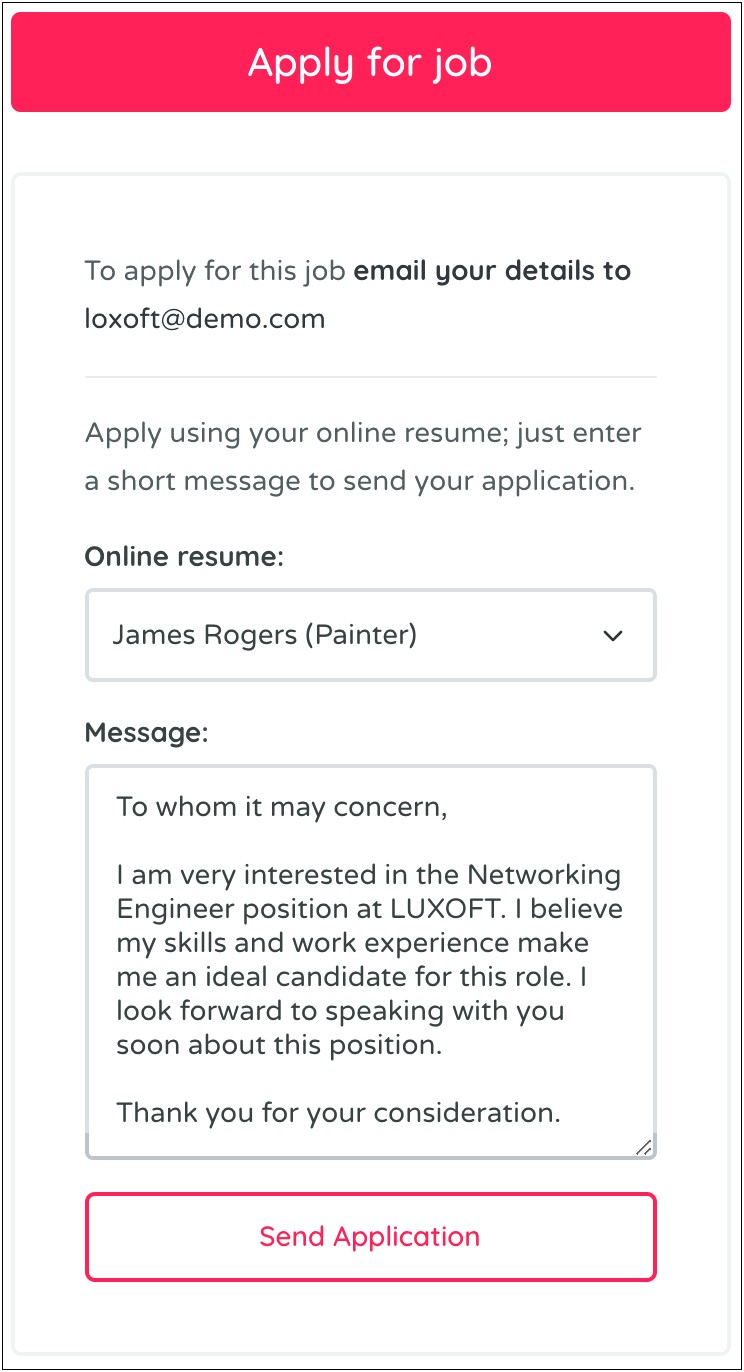 Online Job Applications Just Attach Resume