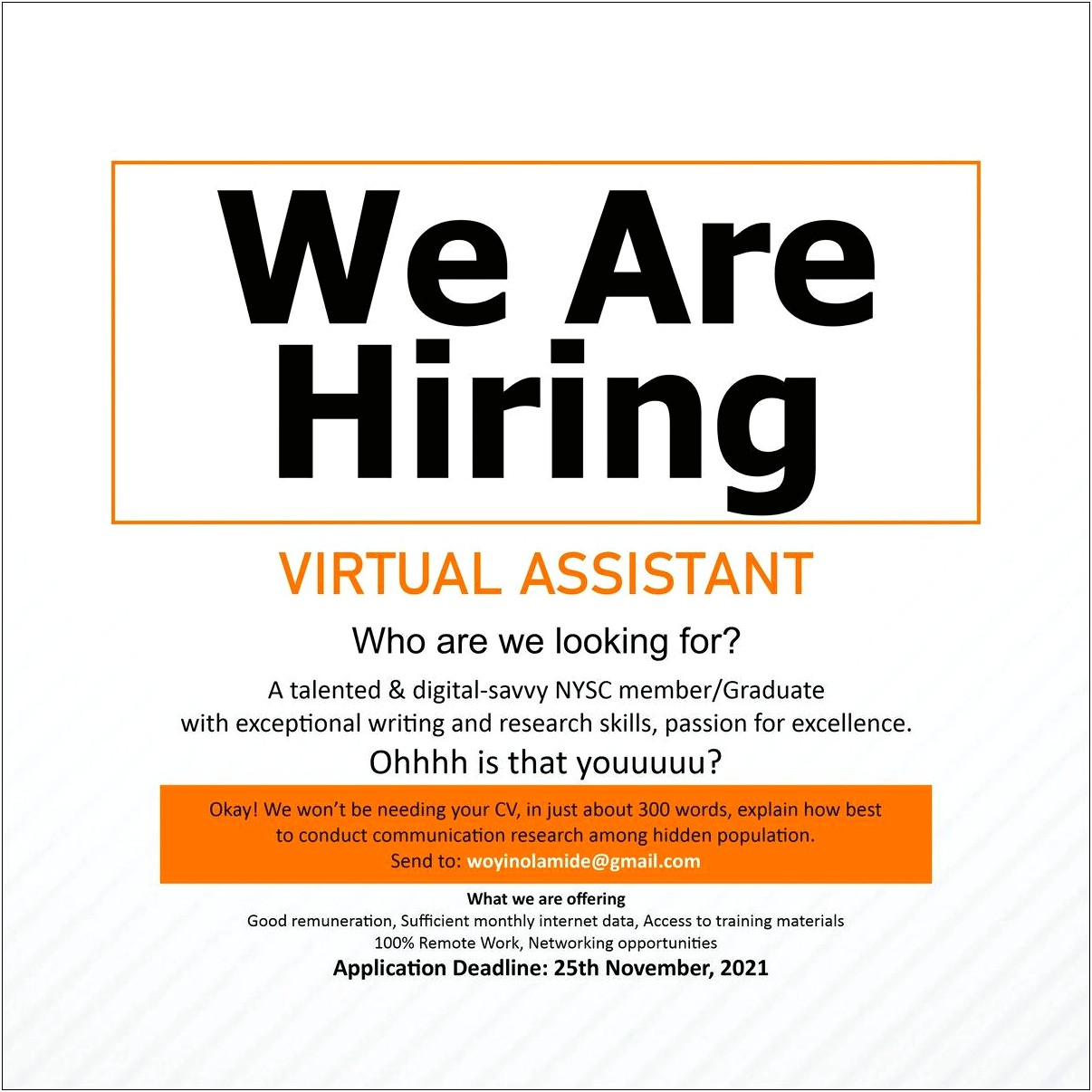 Online Skills Virtual Assistants Resume